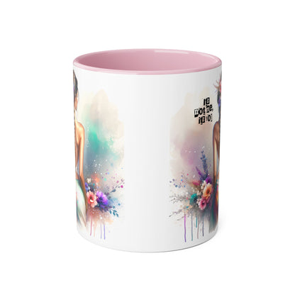It's Not Me, It's You Humoristic Colorful Floral Accent Mug, Thank You Gift, Coffee Cup, Artisanal Drinkware, Customizable Ceramic Mug, Inspirational Quote Mug