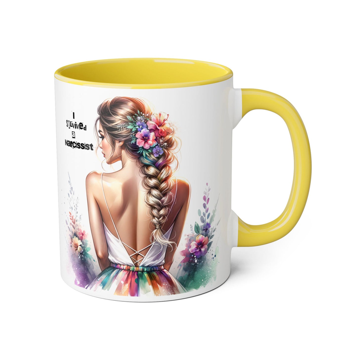 Colorful Narcissist Accent Mug - Artistic Coffee Cup for Self-Love & Empowerment, Gift for Her, Inspirational Drinkware