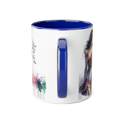 I Was Married Before But I'm Better Now Humoristic Floral Art Accent Mug, Inspirational Coffee Cup, Unique Gift for Her, Spring Decor, Creative Homeware