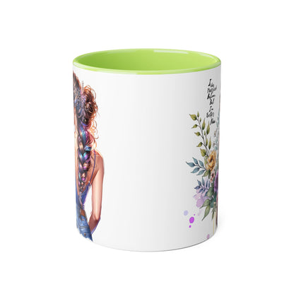 I Was Married Before But I'm Better Now Beautiful Floral Accent Mug - Inspirational Coffee Cup, Gift for Her, Home Decor, Tea Lover, Mother's Day, Birthday