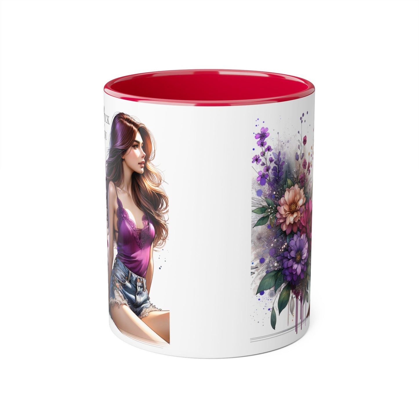 Yuck Fou Artistic Accent Mug - Vibrant Floral Design, Inspirational Gift, Coffee Lovers, Unique Home Decor, Perfect for Birthdays