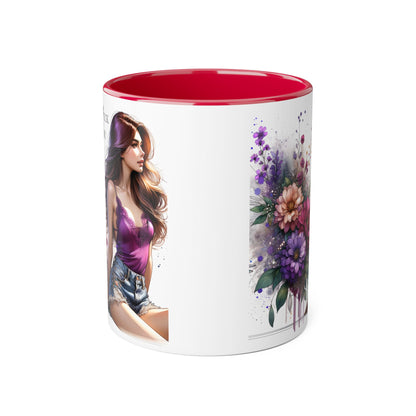 Yuck Fou Artistic Accent Mug - Vibrant Floral Design, Inspirational Gift, Coffee Lovers, Unique Home Decor, Perfect for Birthdays