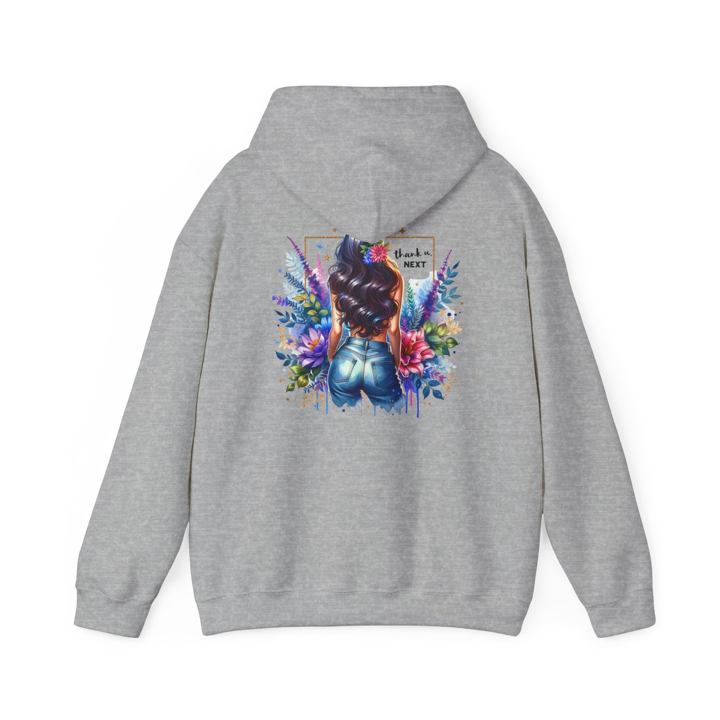 Thank U, Next Colorful Artistic Hooded Sweatshirt for Creative Souls, Stylish Gift for Art Lovers, Cozy Casual Wear, Unique Sweatshirt, Vibrant Hoodie