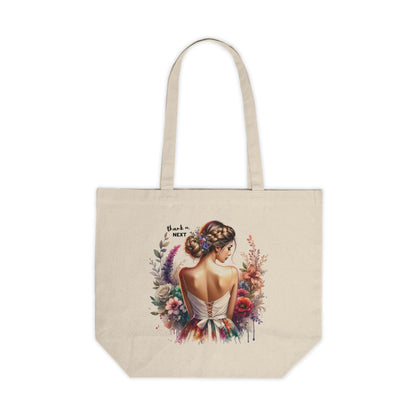 Thank U, Next Floral Bride Tote Bag, Canvas Shopping Tote, Wedding Gift, Bridal Shower Accessory, Eco-Friendly Bag, Personalized Tote