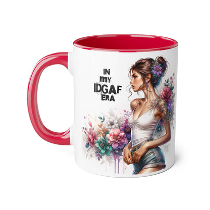 In My IDGAF Era Accent Mug - Black Ceramic Tea/Coffee Cup, Personalized Gift for Her, Quirky Home Decor, Unique Birthday Present, [...]