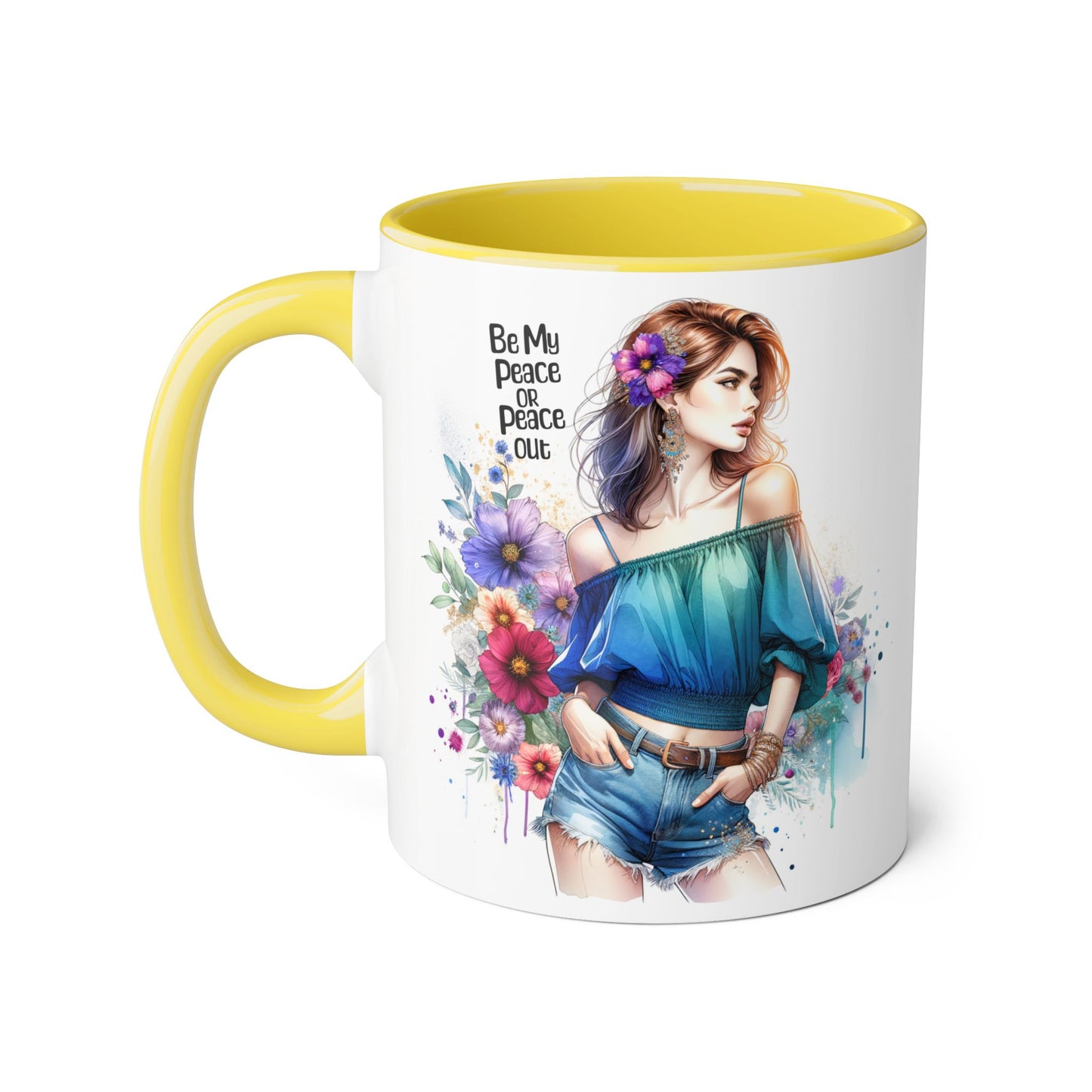 Be My Peace or Peace Out Accent 11oz Mug