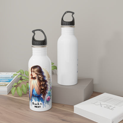 Thank U, Next Stainless Steel Water Bottle with Floral Design | Inspirational Gift, Outdoor Adventure, Fitness Companion, Personalized Hydration