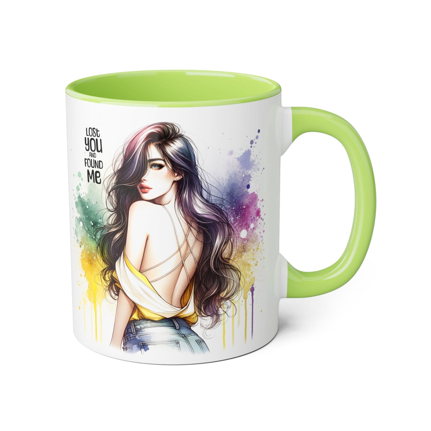 Lost You and Found Me Artistic Accent Mugs | Colorful Watercolor Portraits | Inspirational Coffee Cup | Perfect Gift for Coffee Lovers, Art Enthusiasts, [...]