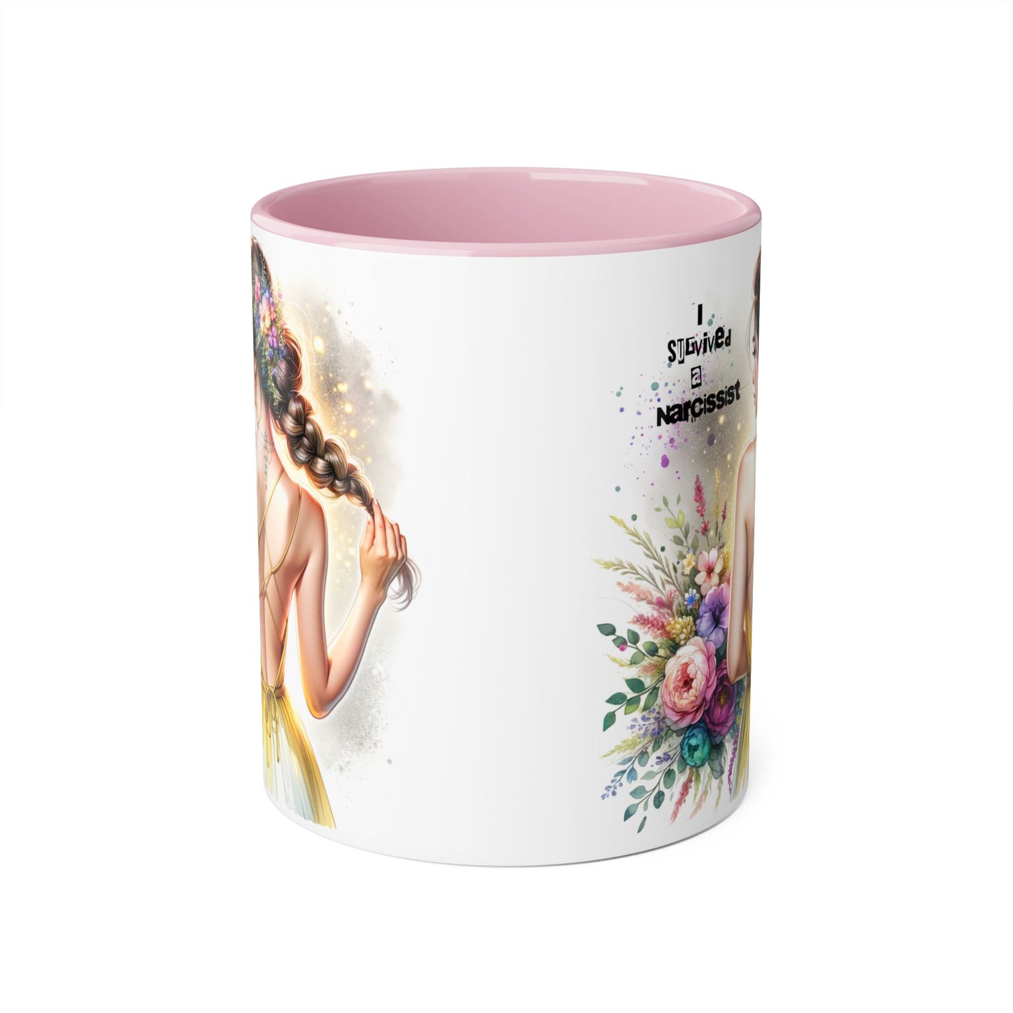 Floral Inspirational Mug, Gift for Friends, Self-Love Motivational Coffee Cup, Women's Empowerment, Birthday Present