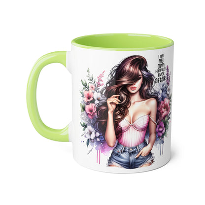 I Am My Own Happily Ever After Empowered Floral Accent Mug, Encouragement Gift for Women, Inspirational Coffee Cup, Self-Love Decor, Black Handle Mug