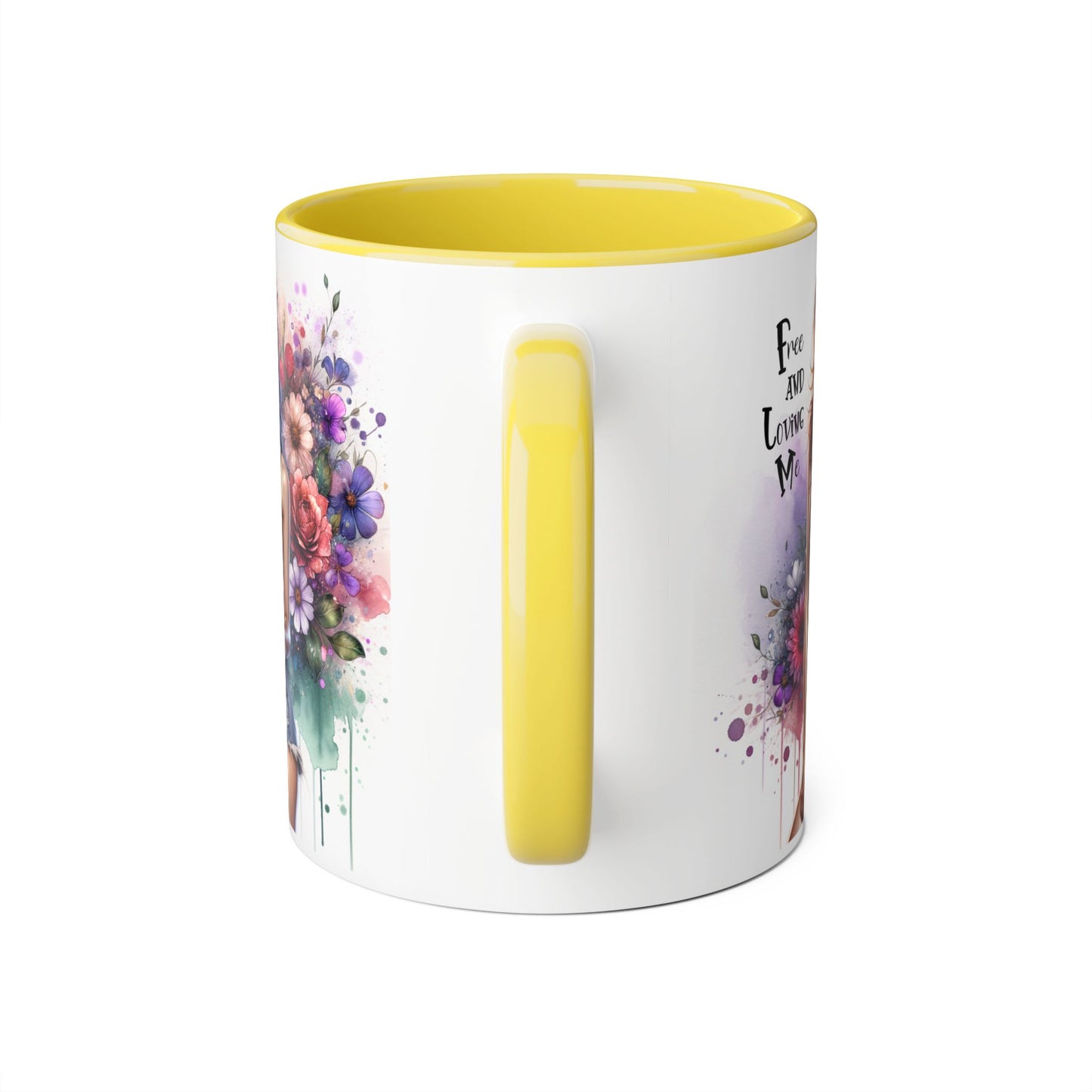 Free and Loving Me Bohemian Accent Mug, Floral Coffee Cup, Inspirational Gift for Her, Free and Loving Me Design, Unique Home Decor, Birthday, Special [...]