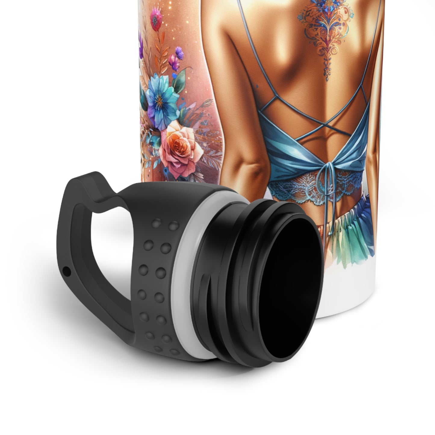 I Am My Own Happily Ever After Floral Inspirational Stainless Steel Water Bottle - Eco-Friendly Outdoor Drinkware