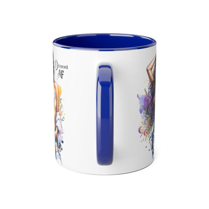 Divorced AF Mug, Stylish 11oz Accent Mug for Coffee Lovers, Perfect for Gifts, Self-Care and Empowerment, Unique Art Design