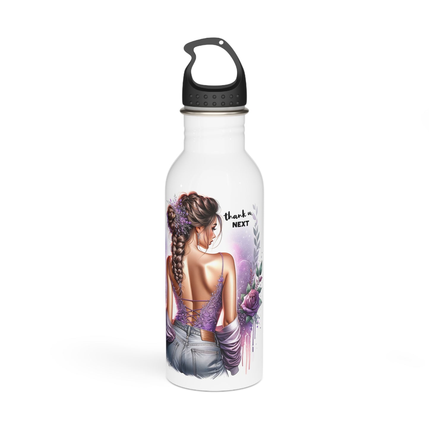 Thank U, Next Stylish Stainless Steel Water Bottle - Inspirational Design for Fitness, Outdoor Adventures, Gifts for Her, Travel Companion, [...]
