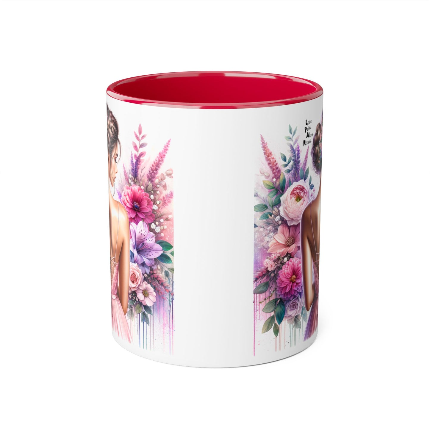 Floral Elegance Mug - Inspirational Coffee Cup, Gift for Her, Wedding Favor, Valentine's Day, Home Decor