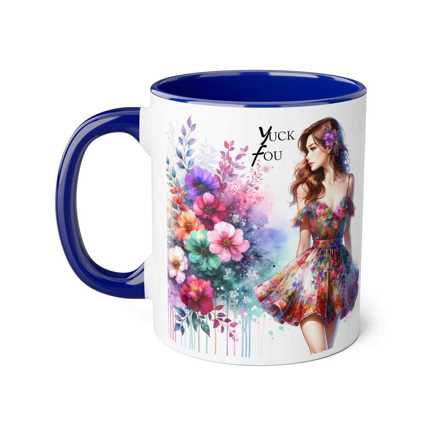 Yuck Fou Floral Accent Mug, 11oz Coffee Cup, Colorful Gift for Her, Art-Inspired Tea Mug, Unique Ceramic Drinkware, Birthday, Mother's Day, [...]