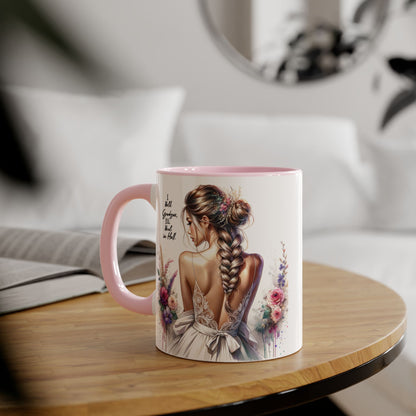 I Hold Grudges, I'll Heal in Hell Elegant Floral Accent Mug, Inspirational Gift, Tea Coffee Cup, Home Decor, Birthday Present, Wedding Favor