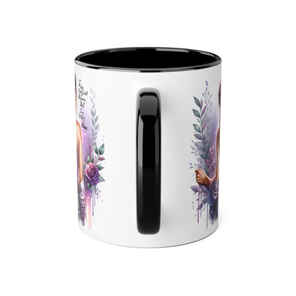 I Was Married Before But I'm Better Now Humoristic Elegant Art Mug, Inspirational Coffee Cup, Stylish Beverage Holder, Gift for Her, Floral Decor