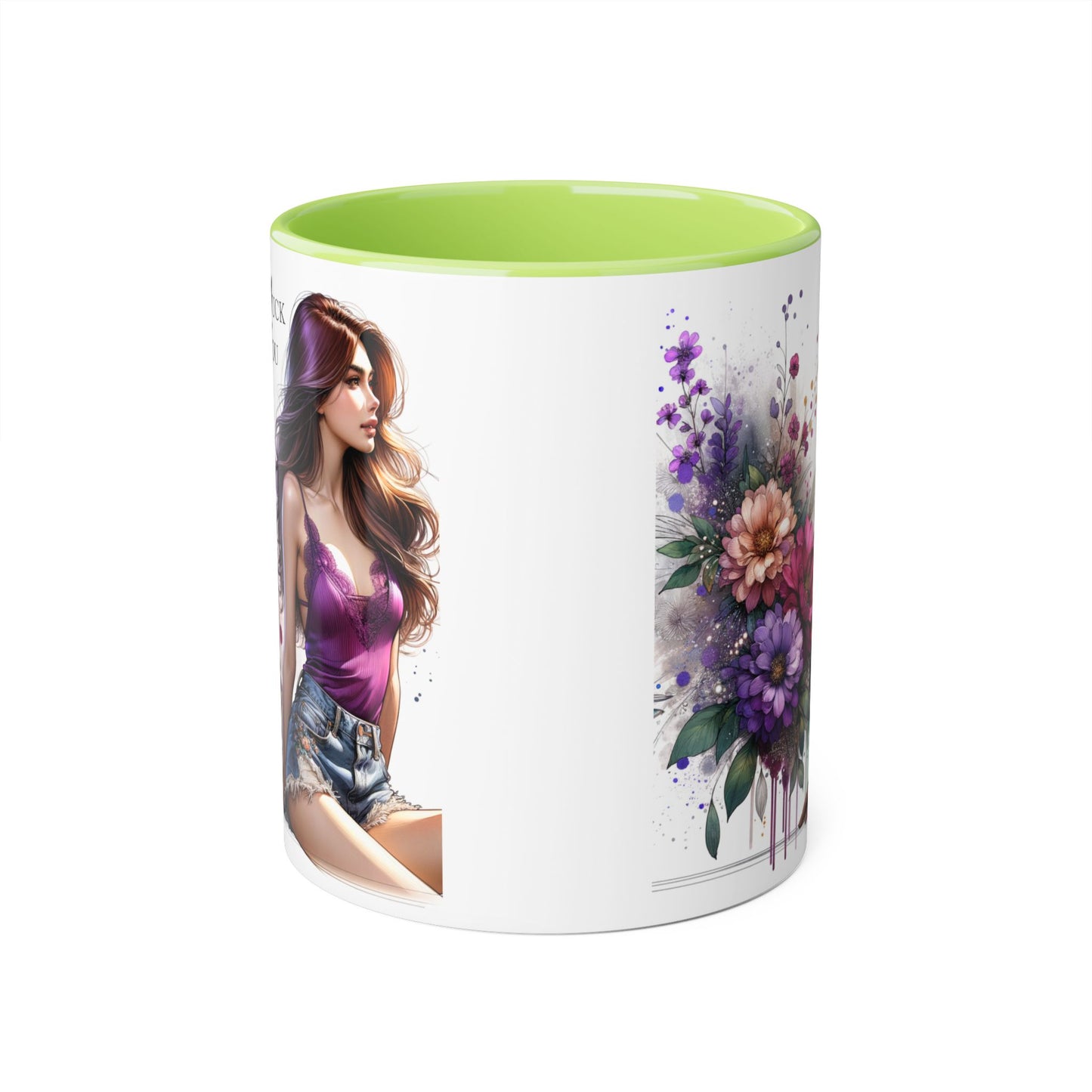 Yuck Fou Artistic Accent Mug - Vibrant Floral Design, Inspirational Gift, Coffee Lovers, Unique Home Decor, Perfect for Birthdays