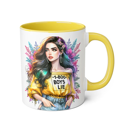 1-800-BOYS-LIE Chic Floral Accent Mug, 11oz Coffee Cup, Cute Gift for Her, Trendy Floral Drinkware, Ideal for Birthdays, Best Friend Gift, Unique [...]