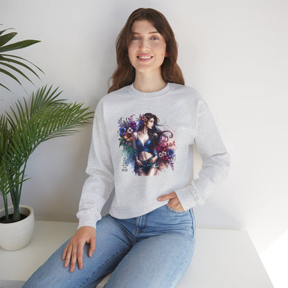 I Am My Own Happily Ever After  Floral Goddess Sweatshirt | Cozy Unisex Crewneck | Perfect Gift for Fall/Winter, Artistic Apparel, Wall Art Sweatshirt, Everyday Wear