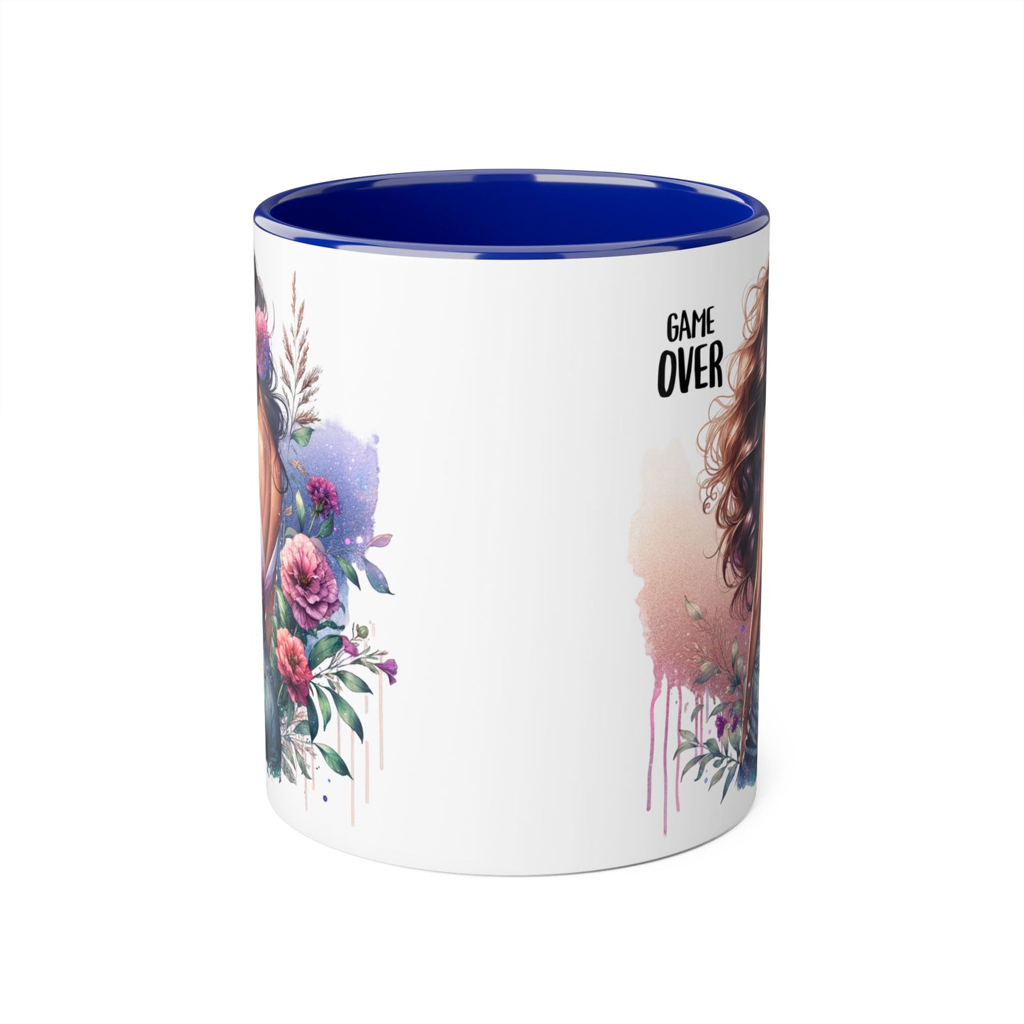 Boho Chic Accent Mug - Perfect Gift for Coffee Lovers, Home Decor, Floral Art, Unique Design, Game Over Theme