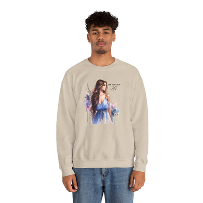 I'm Too Cute For My Ex Artistic Crewneck Sweatshirt - Feminine Fashion, Casual Wear, Cozy Gift, Unique Artwork, Everyday Comfort
