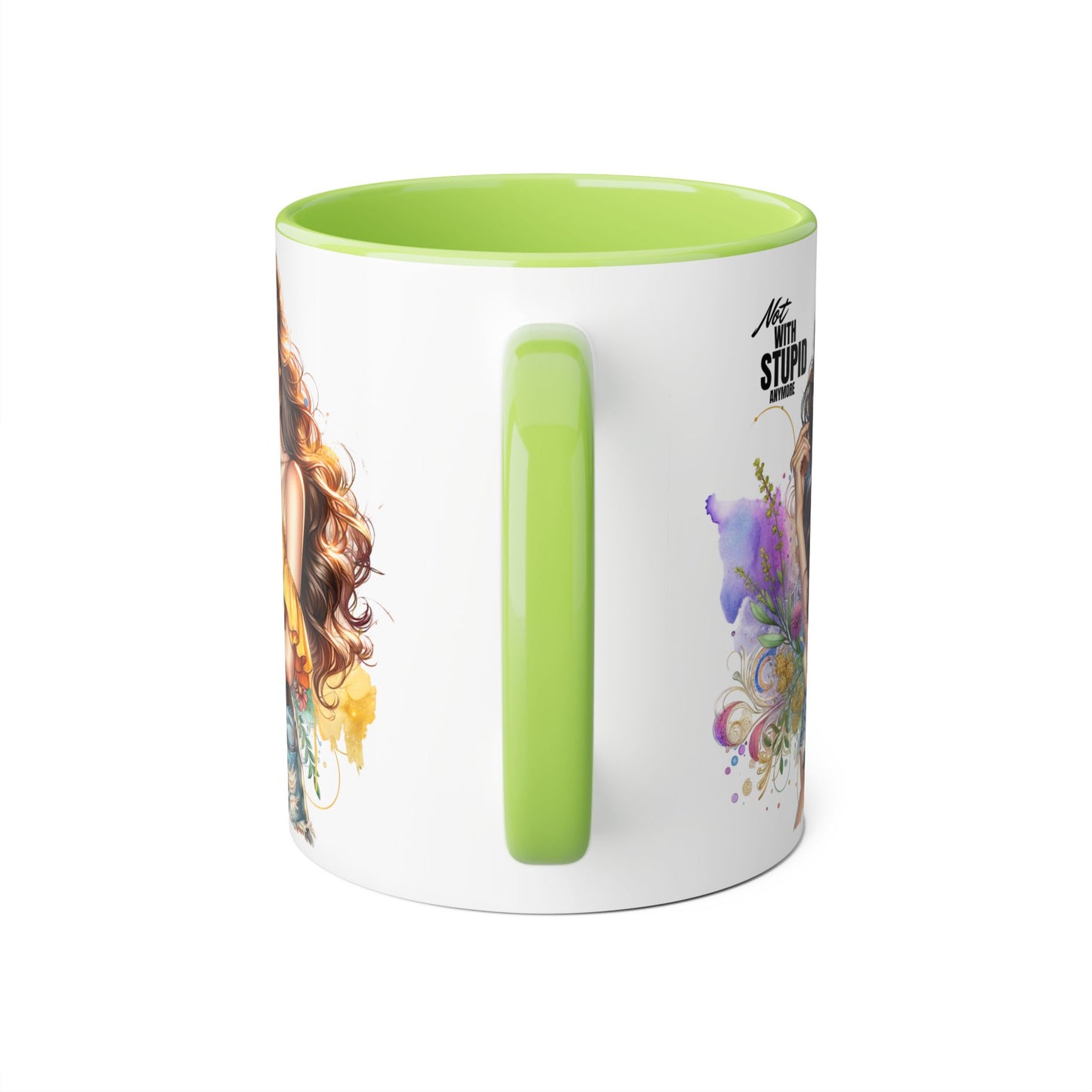 Not With Stupid Anymore Humoristic 11oz Accent Mug