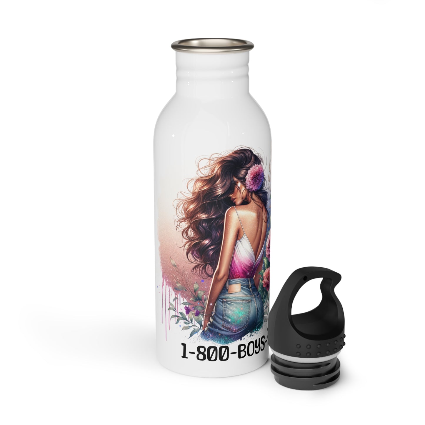 1-800-Boys-Lie Stainless Steel Water Bottle with Floral Design, Trendy Water Bottle, Gift for Her, Motivational Fitness Bottle, Eco-Friendly [...]