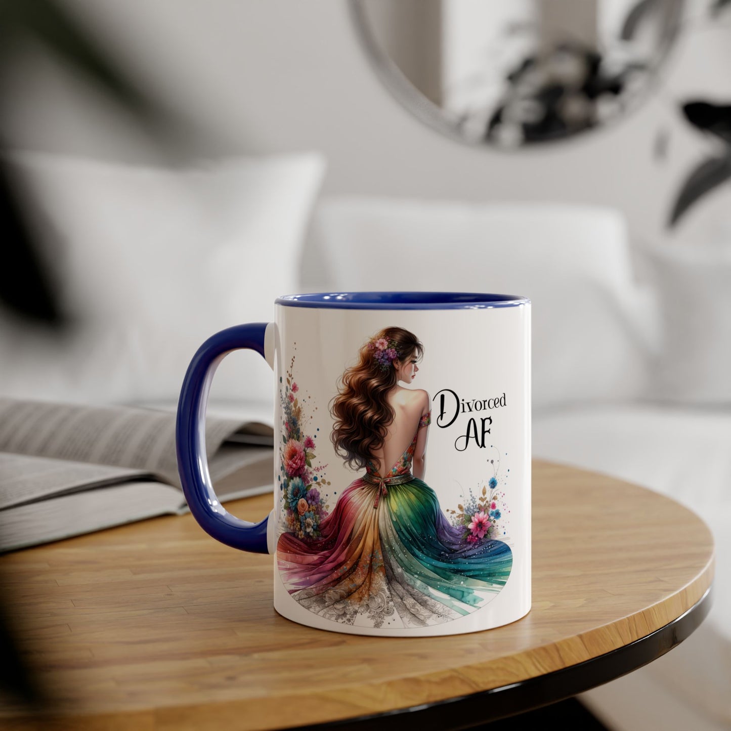 Divorce Celebration Mug, Colorful Accent Coffee Cup, Perfect Gift for Newly Divorced, Self-Care, Encouragement, Unique Coffee Lover Gift