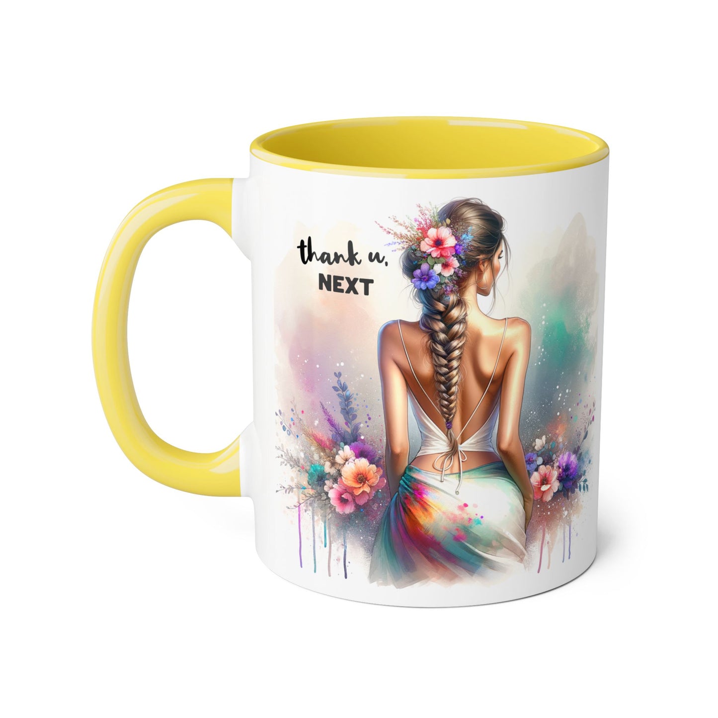 Thank U, Next Floral Thank You Accent Mug, Colorful Coffee Cup for Gifts, Inspirational Drinkware for Friends, Birthday, Teacher Appreciation, [...]