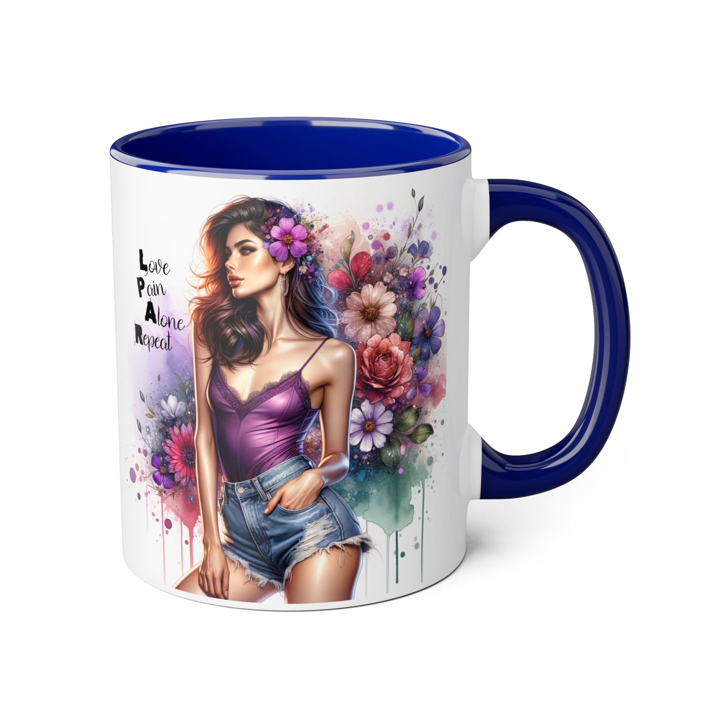 Floral Design Mug, Artistic Coffee Cup, Unique Gift, Vibrant Home Decor, Inspirational Drinkware, Birthday Present