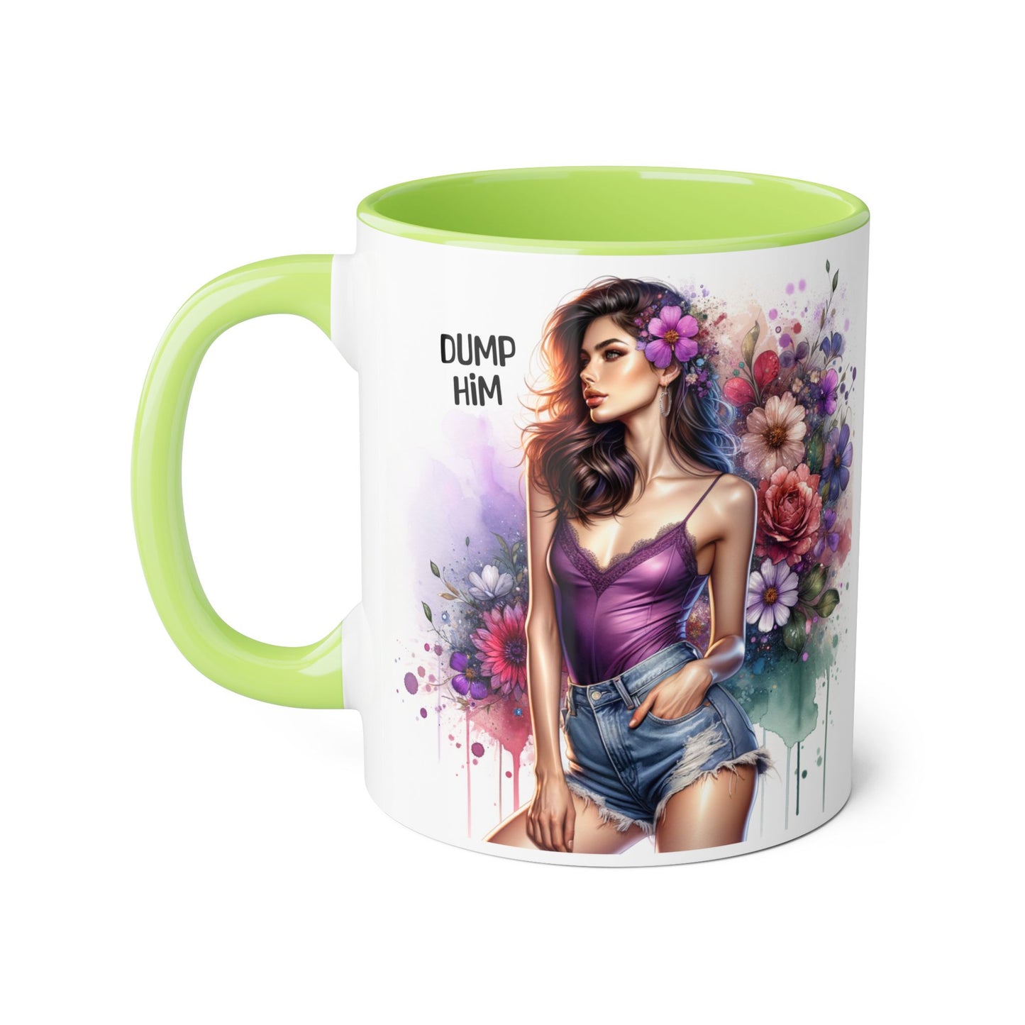Floral Art Coffee Mug, Empowering Gift for Her, Unique Affirmation Drinkware, Perfect for Birthdays, Self-Care Moments, and Galentine’s Day