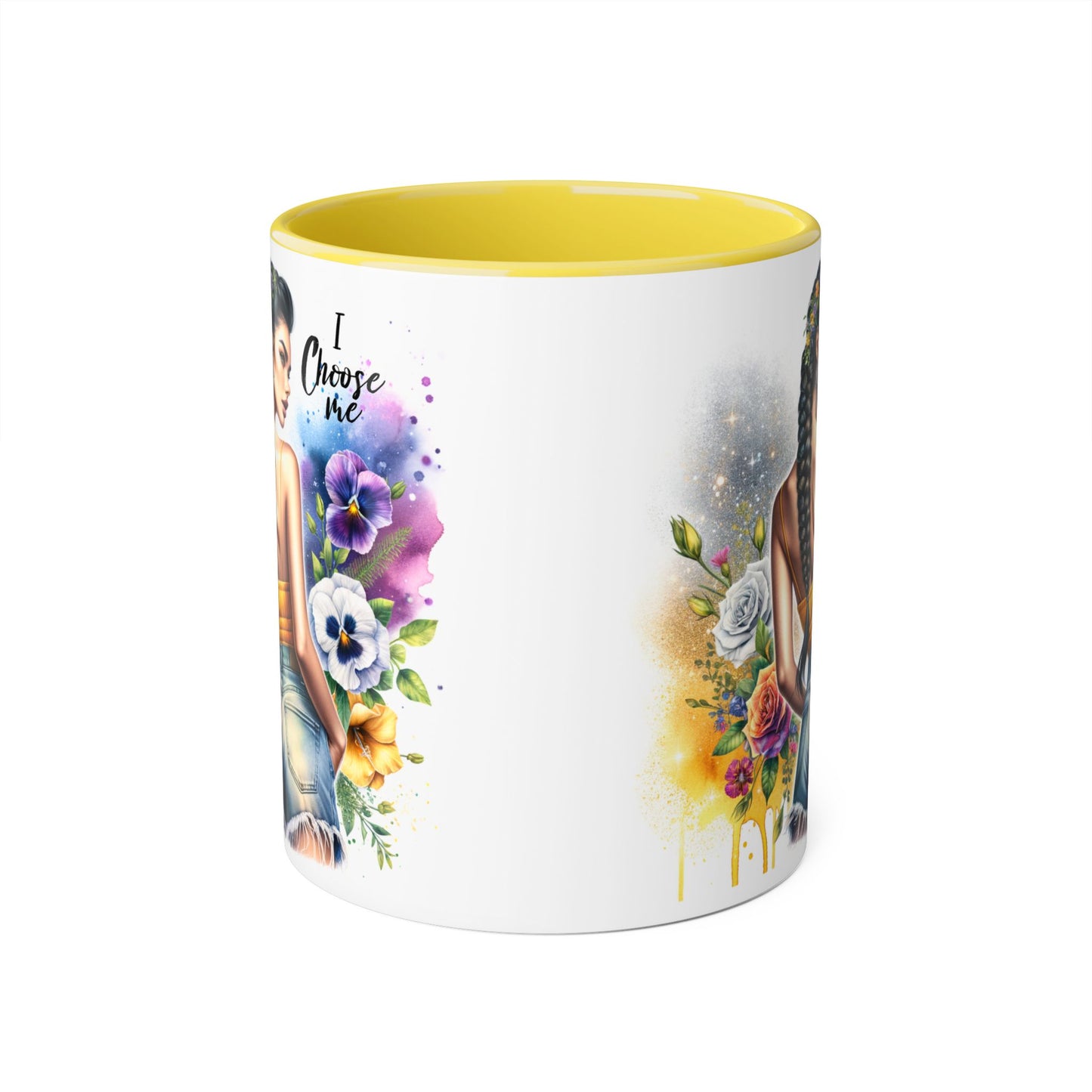 I Choose Me Empowering Accent Mugs, Coffee Cup for Self-Love, Inspirational Drinkware, Gifts for Her, Motivational Home Decor