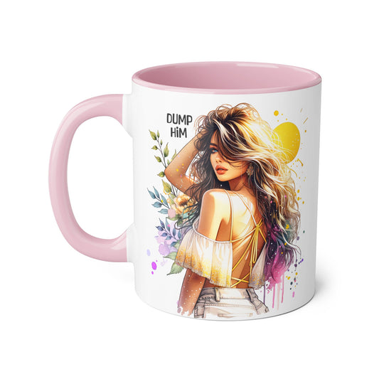 Empowerment Accent Mugs, 11oz - Inspirational Coffee Cup for Strong Women, Self-Love Gift, Motivational Mug