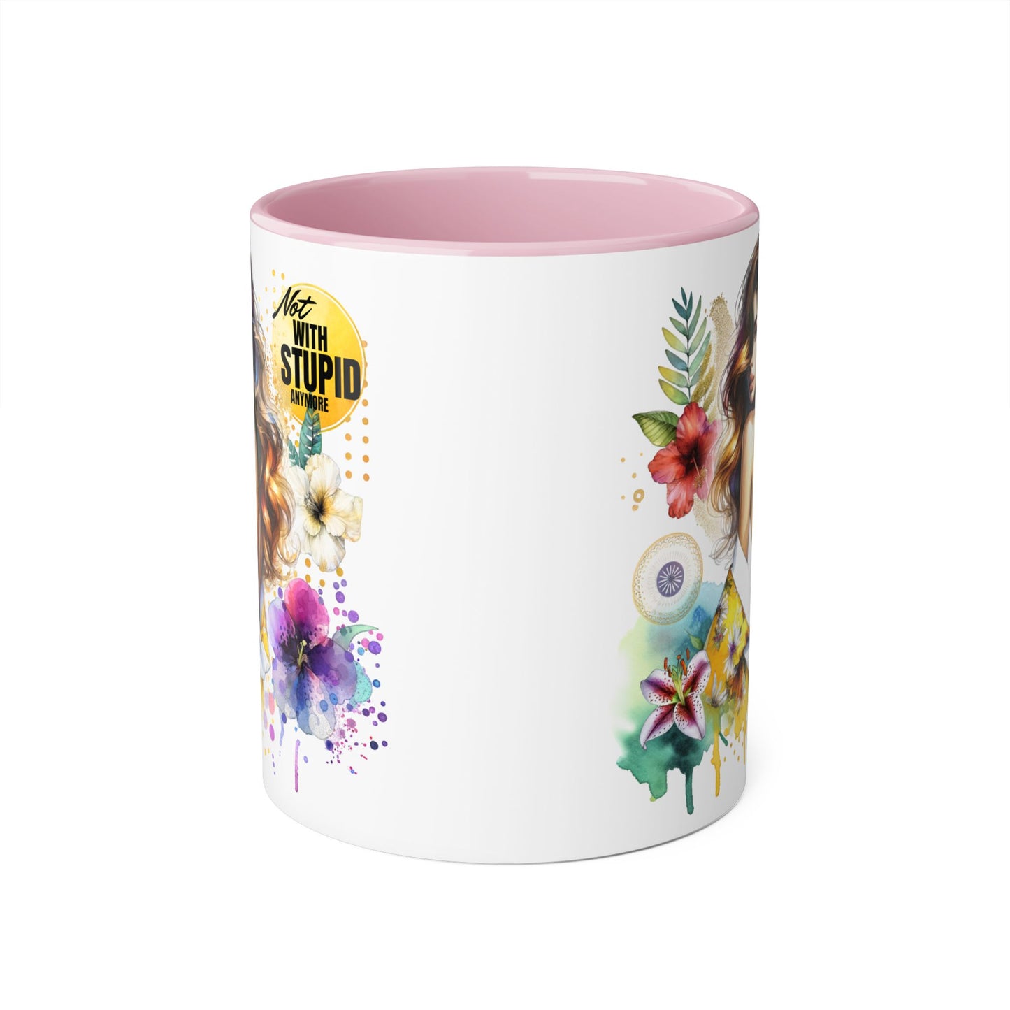 Not With Stupid Anymore Humoristic 11oz Accent Mug