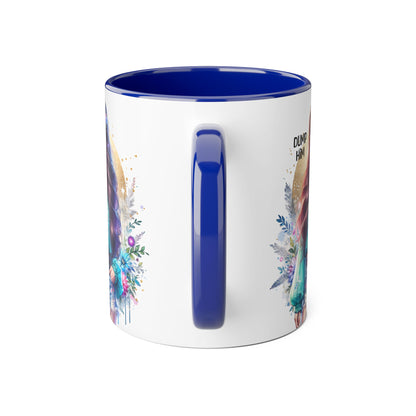 Empowered Woman Accent Mug, Inspirational Coffee Cup, Gift for Her, Motivational Mug, Art Mug for Friends, Self-Care