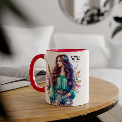 Straight Outta Divorced Humoristic Vibrant Floral Accent Mug, Straight Outta Design, Gift for Coffee Lovers, Boho Home Decor, Ideal for Birthdays, Celebrations, Enjoy [...]