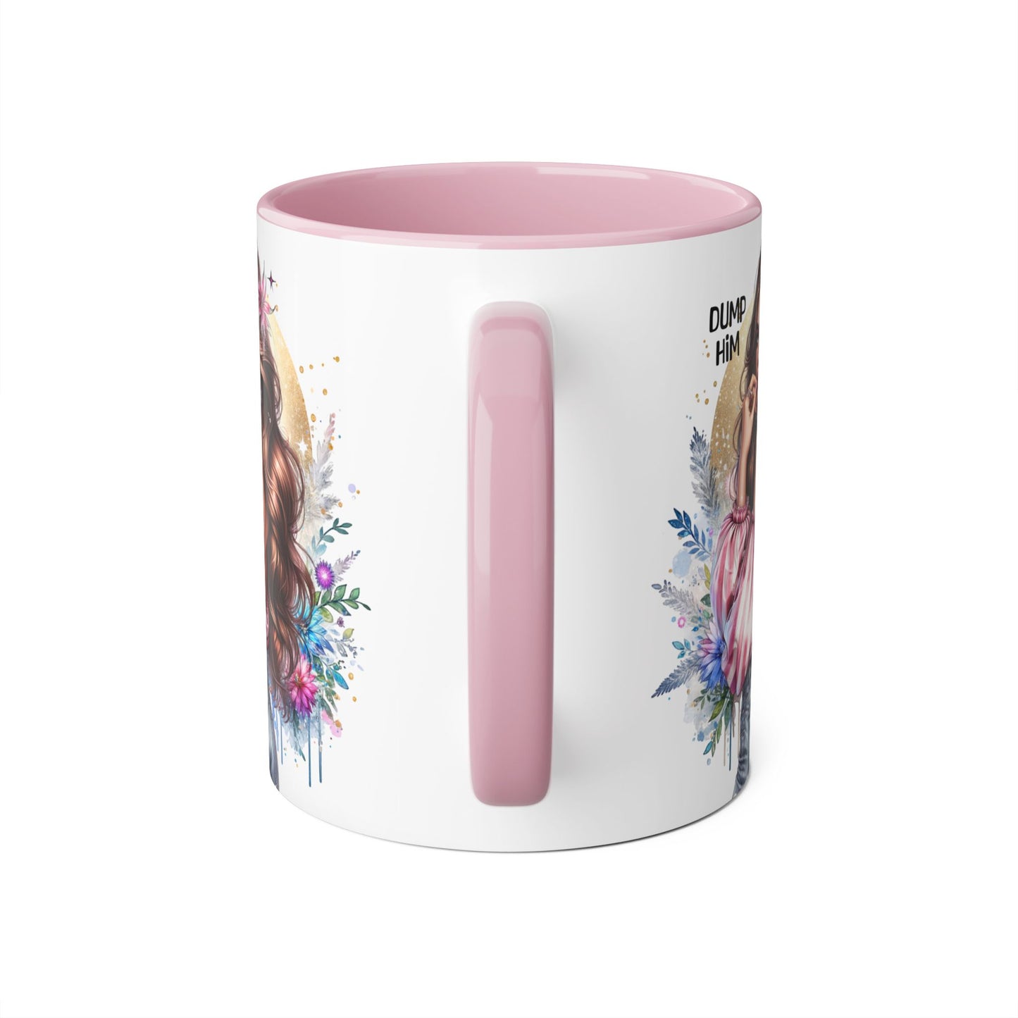 Dump Him Accent Mug, Coffee Cup for Empowering Women, Fun Gift for Friends, Inspirational Drinkware, Birthday, Self-care
