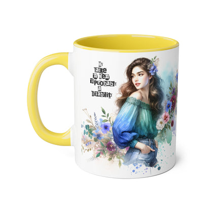 Funny Accent Mug - My Taste in Men is Probably a Disability Humor 11oz Cup