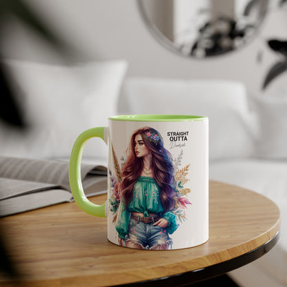 Straight Outta Divorced Humoristic Vibrant Floral Accent Mug, Straight Outta Design, Gift for Coffee Lovers, Boho Home Decor, Ideal for Birthdays, Celebrations, Enjoy [...]