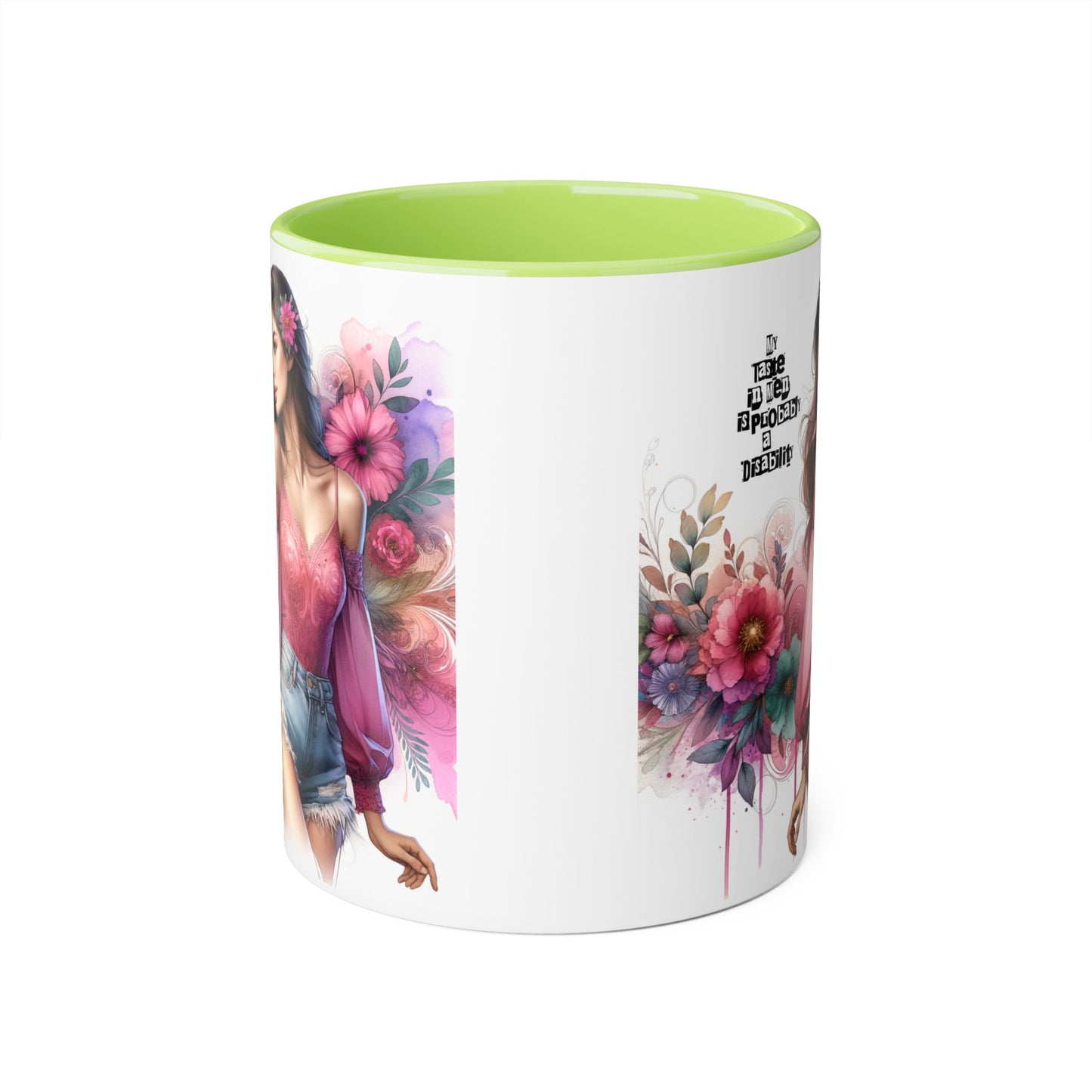 Funny Accent Mug - My Taste in Men is Probably a Disability Humor 11oz Cup