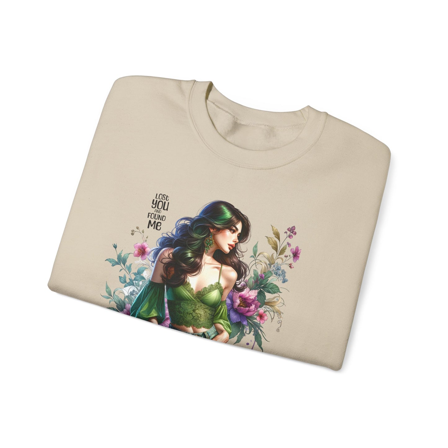 Lost You And Found Me Bohemian Floral Sweatshirt: Perfect for Cozy Days, Gift for Her, Casual Wear, Spring Fashion, Friendship Gift