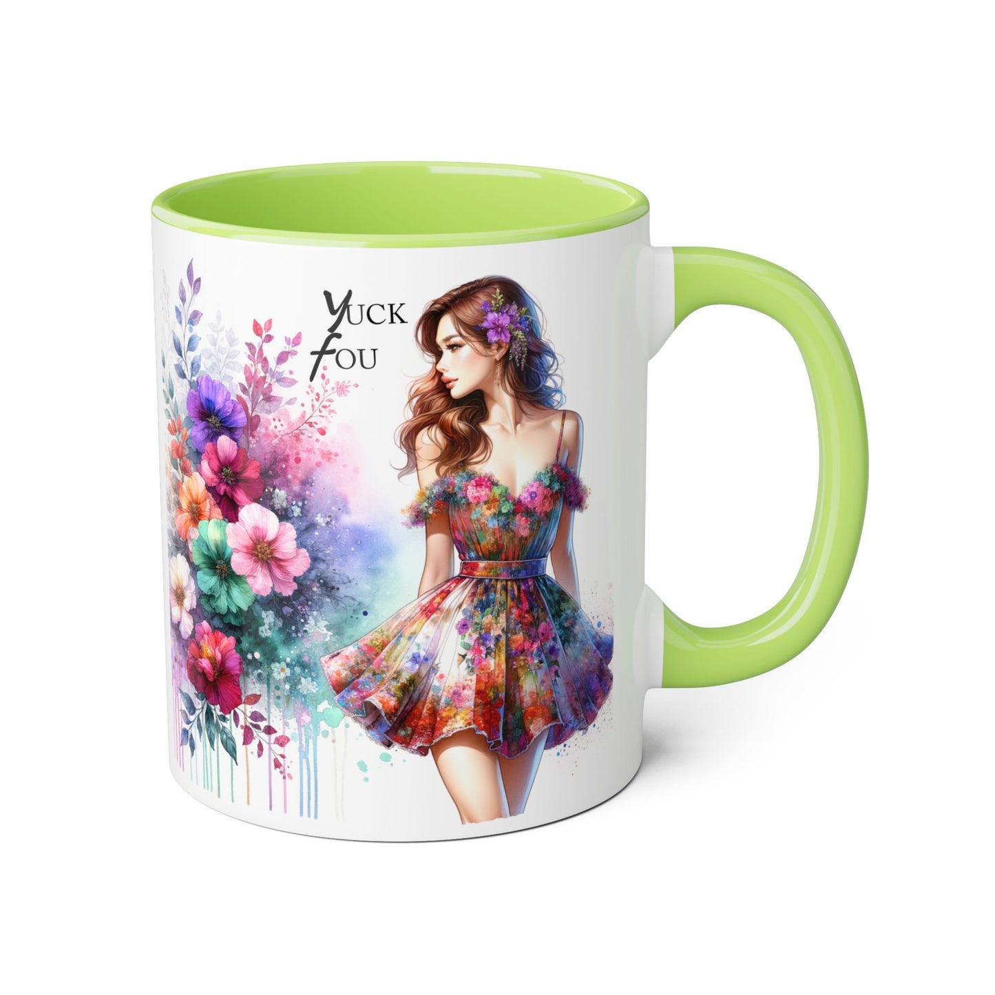 Yuck Fou Floral Accent Mug, 11oz Coffee Cup, Colorful Gift for Her, Art-Inspired Tea Mug, Unique Ceramic Drinkware, Birthday, Mother's Day, [...]