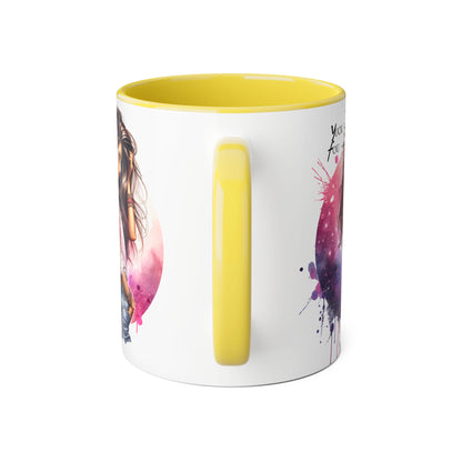Yuck Fou Stylish Accent Mugs, Floral Design for Coffee Lovers, Unique Gift, Art Mug, Personalized Drinkware, Vibrant Tea Cups