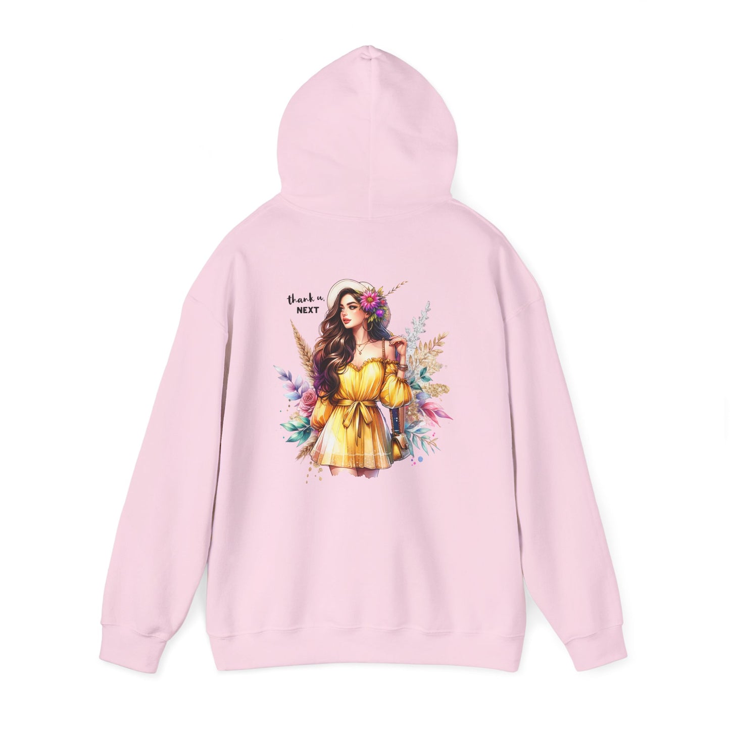 Thank U, Next Bohemian Chic Hoodie - Relaxed Fit Unisex Sweatshirt, Casual Style, Everyday Wear, Gift for Her, Art-Inspired Apparel