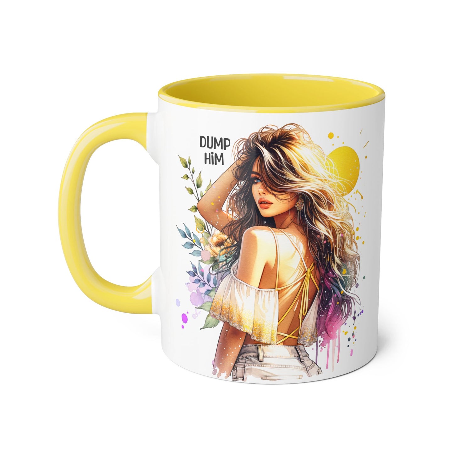 Empowerment Accent Mugs, 11oz - Inspirational Coffee Cup for Strong Women, Self-Love Gift, Motivational Mug