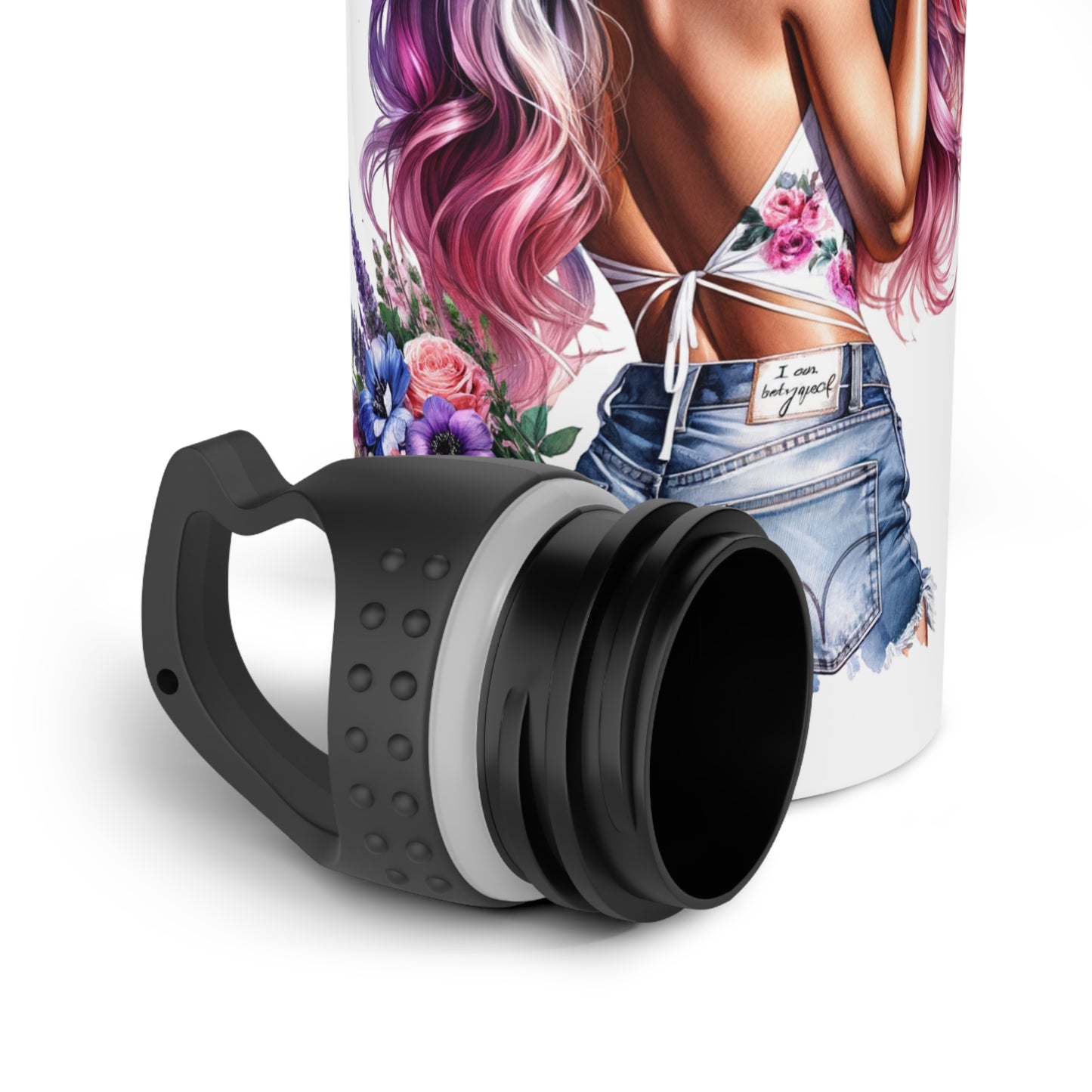 I Don't Make Mistakes, I Date Them Vibrant Stainless Steel Water Bottle, Motivational Quotes, Eco-Friendly Travel Mug, Floral Design, Gift for Her, Fitness Companion