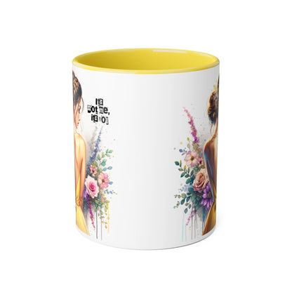 It's Not Me, It's You Humoristic Floral Portrait Accent Mug - Perfect Gift for Her, Coffee Lovers, Birthdays, Home Decor, or Celebrations