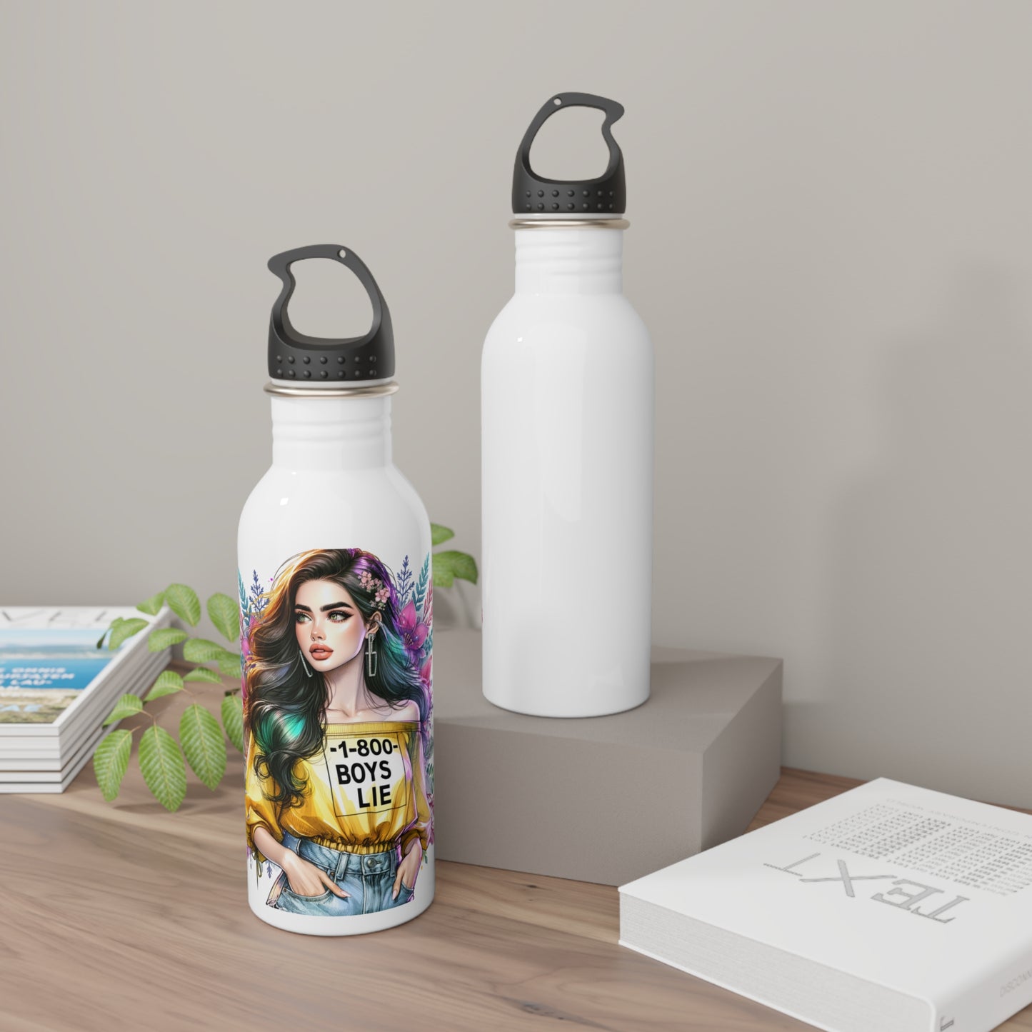 Stylish Stainless Steel Water Bottle with 1-800 Boys Lie Design, Trendy Drinkware for Teens, Birthday Gift, Eco-Friendly Bottles, [...]